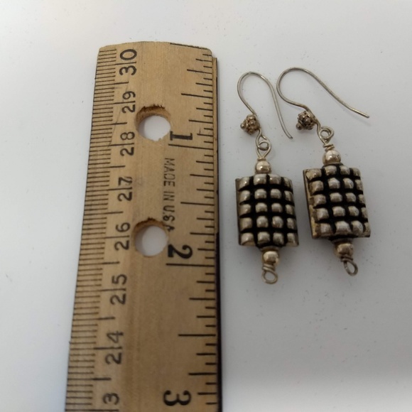 STERLING SILVER DROP AND HOOP EARRINGS - Picture 6 of 6